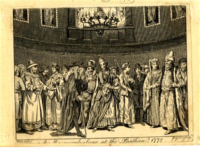 A masquerade scene at the Pantheon, 1772 (BM 1868,0808.10027)