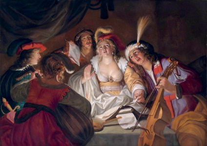 A musical company, attributed to Gerard Seghers