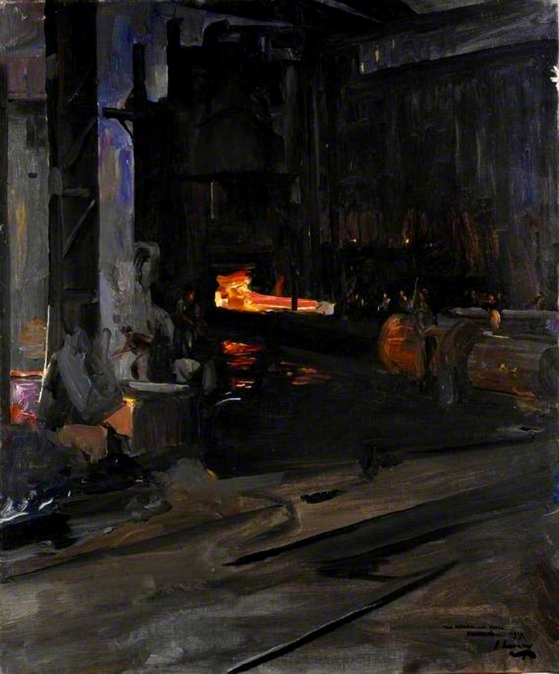 A Naval Gun in the Hydraulic Press- Elswick Works, Newcastle upon Tyne (38519021646)