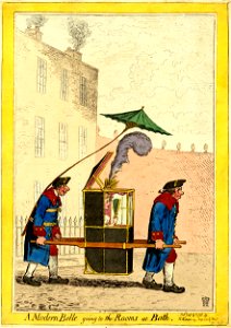 A modern belle going to the rooms at Bath. (BM 1851,0901.772)