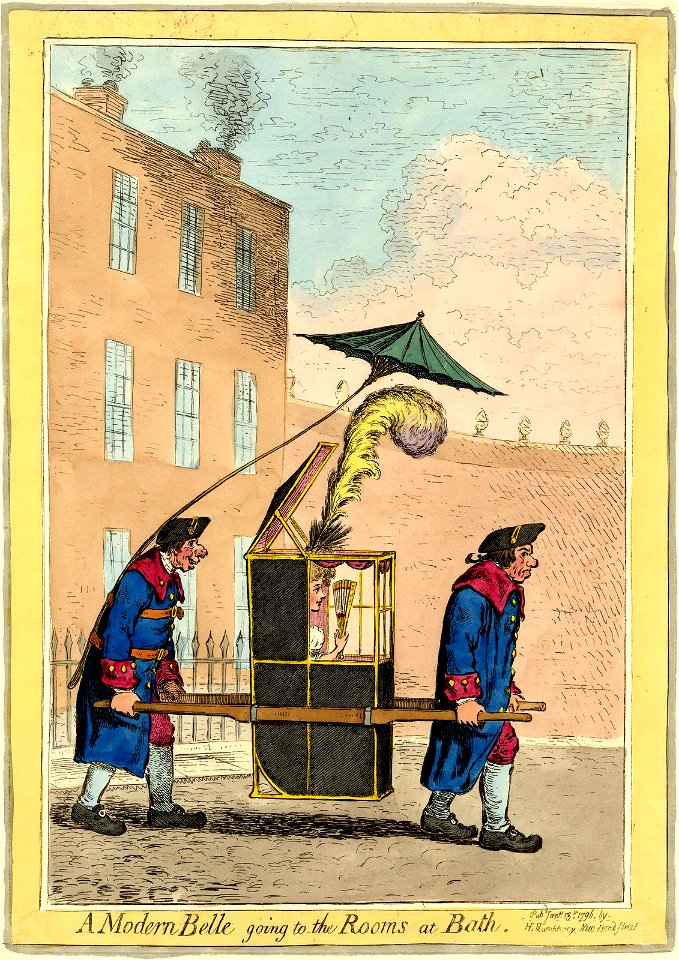 A modern belle going to the rooms at Bath. (BM 1868,0808.6497)