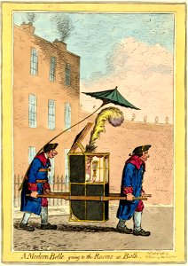 A modern belle going to the rooms at Bath. (BM 1868,0808.6497)