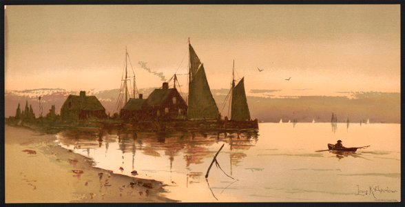 A New England wharf - Louis K. Harlow. LCCN2017650246