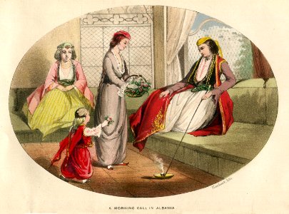 A morning call in Albania - Walker Mary Adelaide - 1864