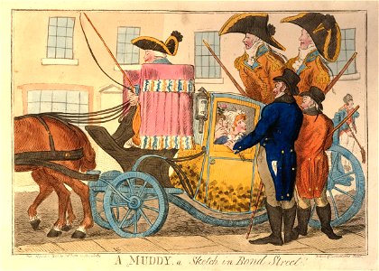 A muddy, a sketch in Bond Street! (BM 1990,1109.44)