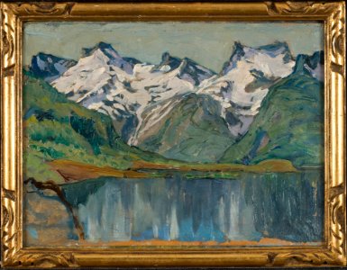 A Mountain Lake. Study from North Norway (Anna Boberg) - Nationalmuseum - 21377