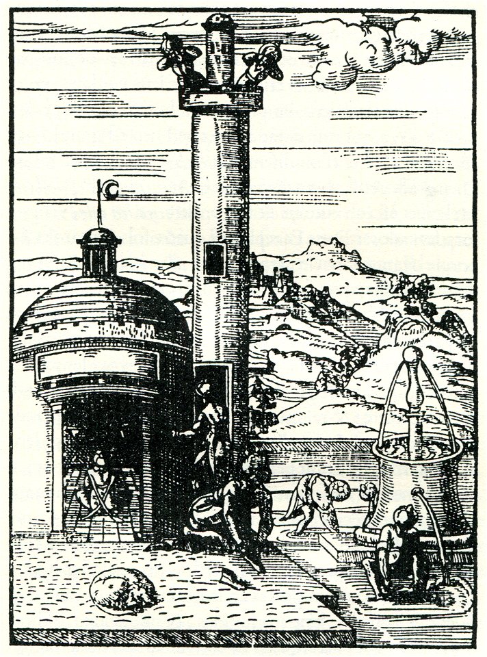 A muezzin calls the faithful to come and pray at the mosque - Thevet André - 1556