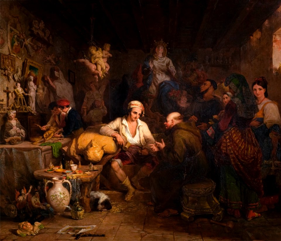 A Neapolitan Saint Manufactory - Thomas Uwins