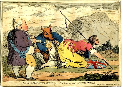A new administration or the state quacks administring (BM 1935,0522.4.32)