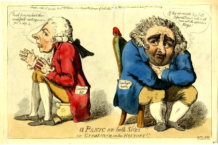 A panic on both sides or great men in the horrors!! (BM 1868,0808.6476)