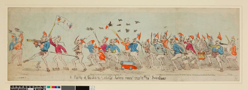 A party of the sans culotte army marching to the frontiers (BM 1925,0701.34 2)