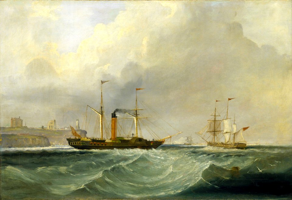A paddle steamer off the Tyne RMG BHC1946