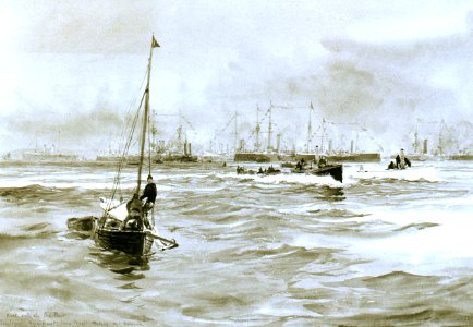 A Naval Review at Spithead. Jubilee 1897 (Kitson) RMG PW2110