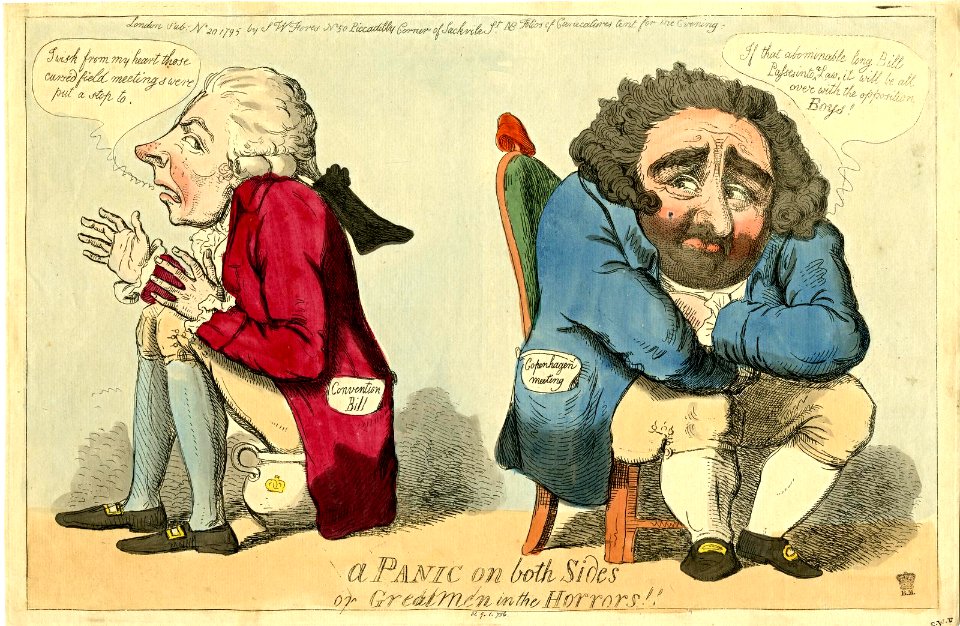 A panic on both sides or great men in the horrors!! (BM 1851,0901.756)