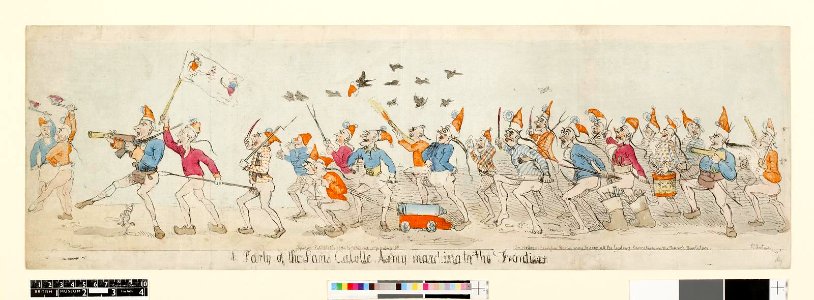 A party of the sans culotte army marching to the frontiers (BM 1925,0701.34 1)