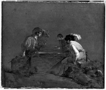A Peasant and Two Soldiers Playing Dice (Leonard Bramer) - Nationalmuseum - 22316