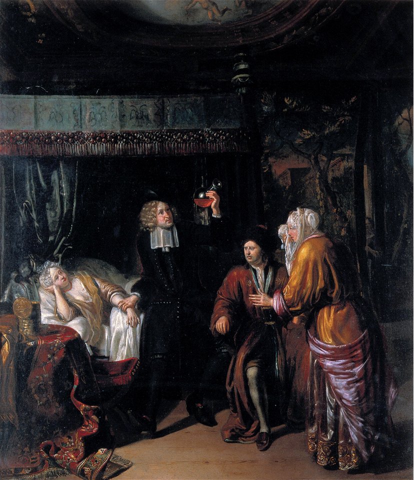A physician at the bedside, by Mathijs Naiveu