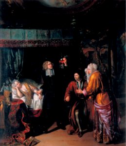 A physician at the bedside, by Mathijs Naiveu
