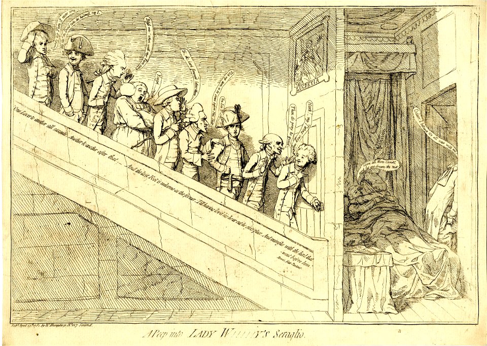 A peep into lady!!!!! Y's seraglio. (BM 1868,0808.4832)
