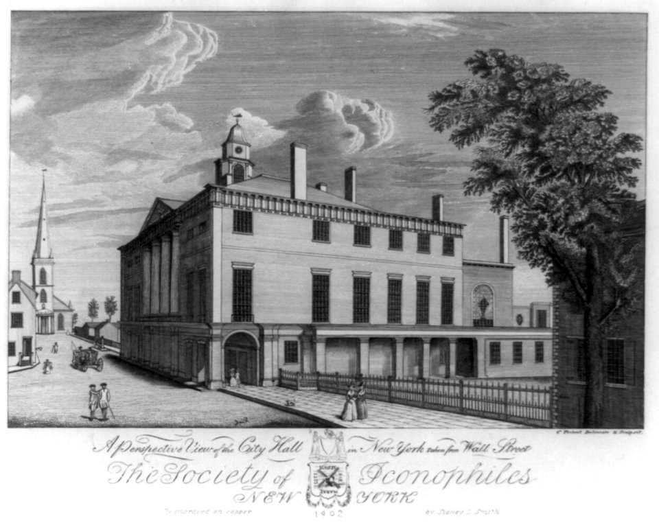 A perspective view of the City Hall in New York taken from Wall Street - C. Tiebout, delineate & sculpsit. LCCN91483138