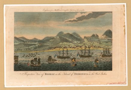 A perspective view of Roseau in the island of Dominica in the West Indies LCCN2003677131
