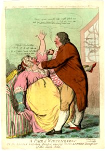 A pair of Wirtembergs! Or the little Wiltshire dentist easing Faro's little daughter of tooth-ache (BM 1868,0808.6648)