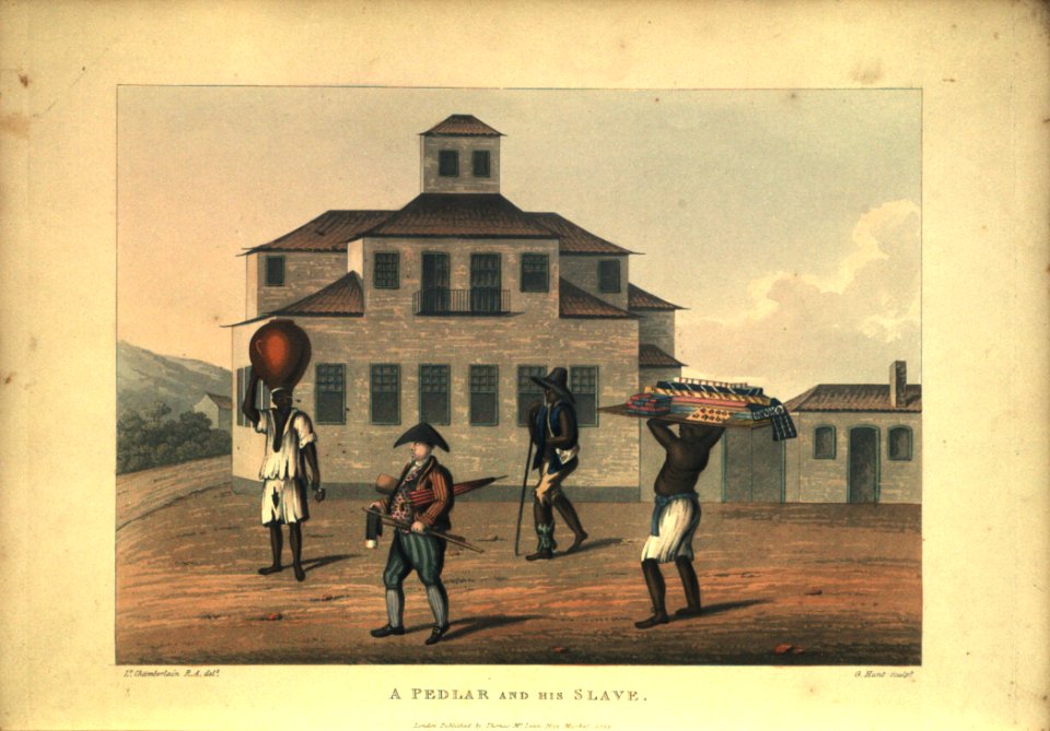 A peddlar and his slave, da Coleção Brasiliana Iconográfica