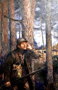 A Poacher, 1894, by Bruno Liljefors. Nationalmuseum, Stockholm, Sweden