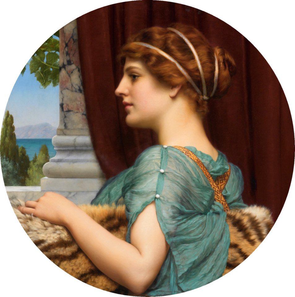 A Pompeian lady, by John William Godward
