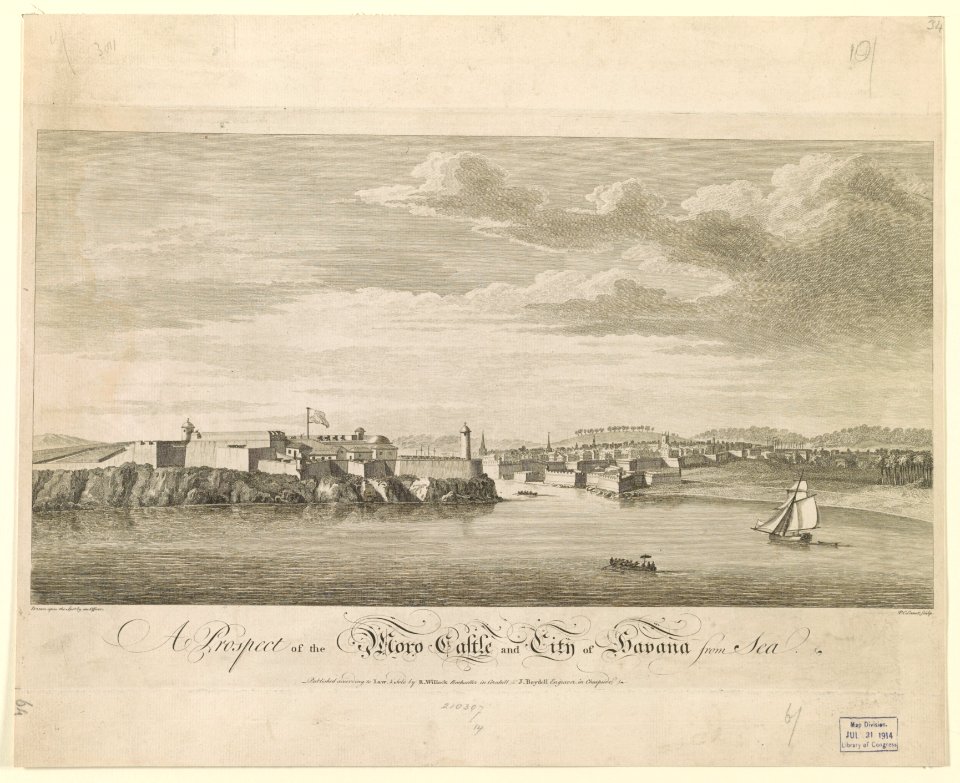 A prospect of the Moro (i.e. Morro) Castle and city of Havana from sea - drawn upon the spot by an officer ; P.C. Canot, sculp. LCCN2009633543