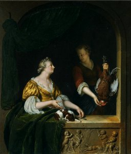 A Poultry Seller by Willem van Mieris, 1707