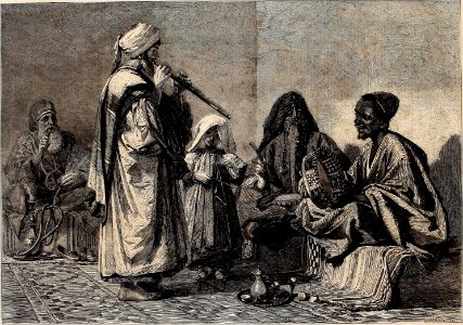 A Rehearsal, Cairo - ILN 1861. Free illustration for personal and commercial use.