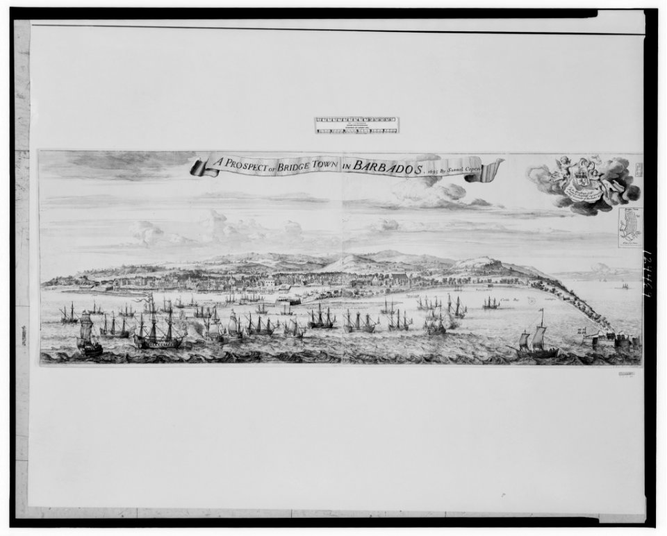 A prospect of Bridge Town in Barbados 1695 by Samuel Copen - I. Kip fecit London. LCCN99472674