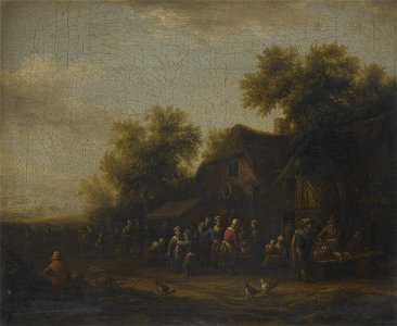 A Poultry Market Before a Village Inn by Barent Gael