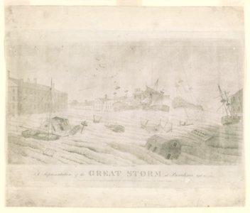 A representation of the great storm at Providence, Sept. 23d 1815 - painted and engraved by J. Kidder. LCCN2012645428
