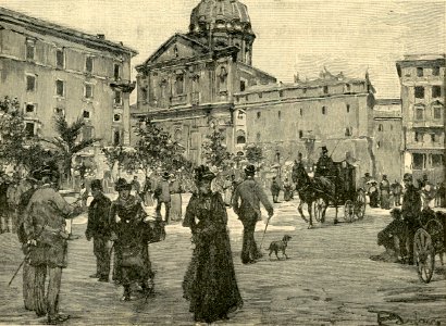 A Roma in febbraio il giardino in Piazza Cairoli