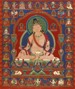 A Rare and Important Thangka Depicting Mahasiddha Avadhutipa - ca 1600 Sotheby's