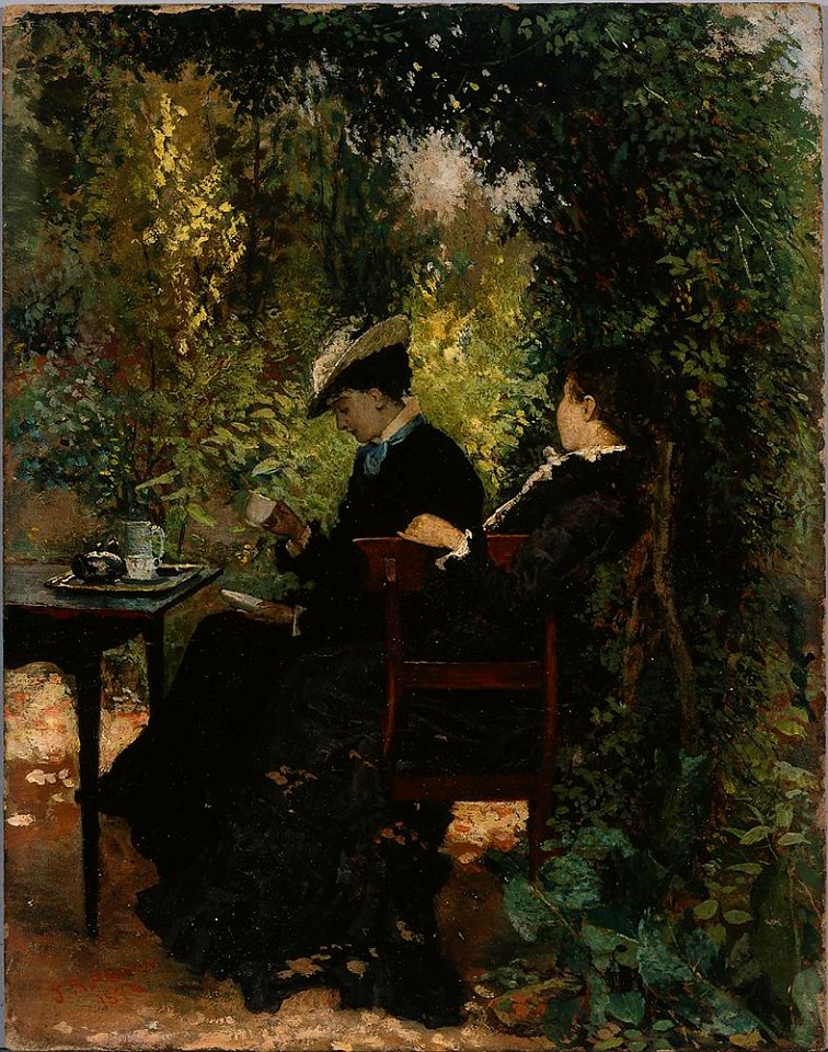 A quiet cup of tea, Julian Ashton, 1876