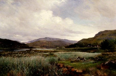 A River Landscape with Reeds, Arthog (gcf02201)