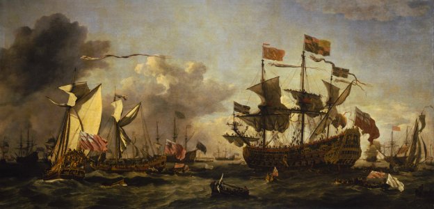 A Royal Visit to the Fleet in the Thames Estuary, 1672 RMG BHC0299