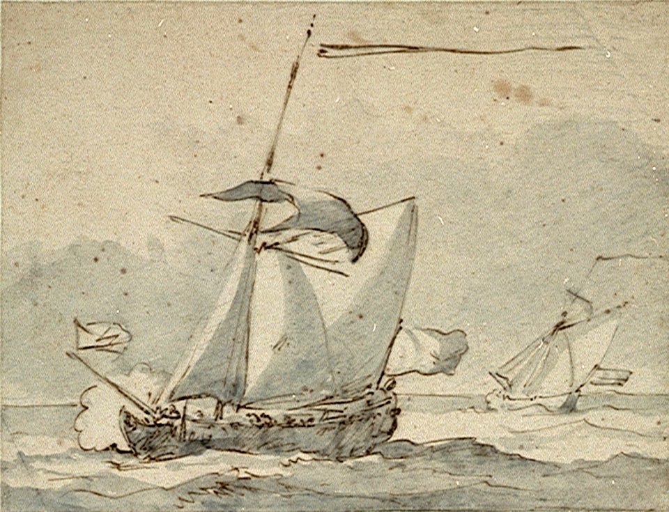 A royal yacht close-hauled in a fresh breeze RMG PW7015