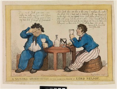 A Sailor's Observation on the Lamented Death of Lord Nelson (caricature) RMG PW3850