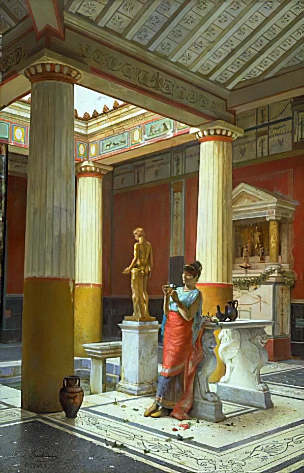 A Roman Interior by Luigi Bazzani, before 1927