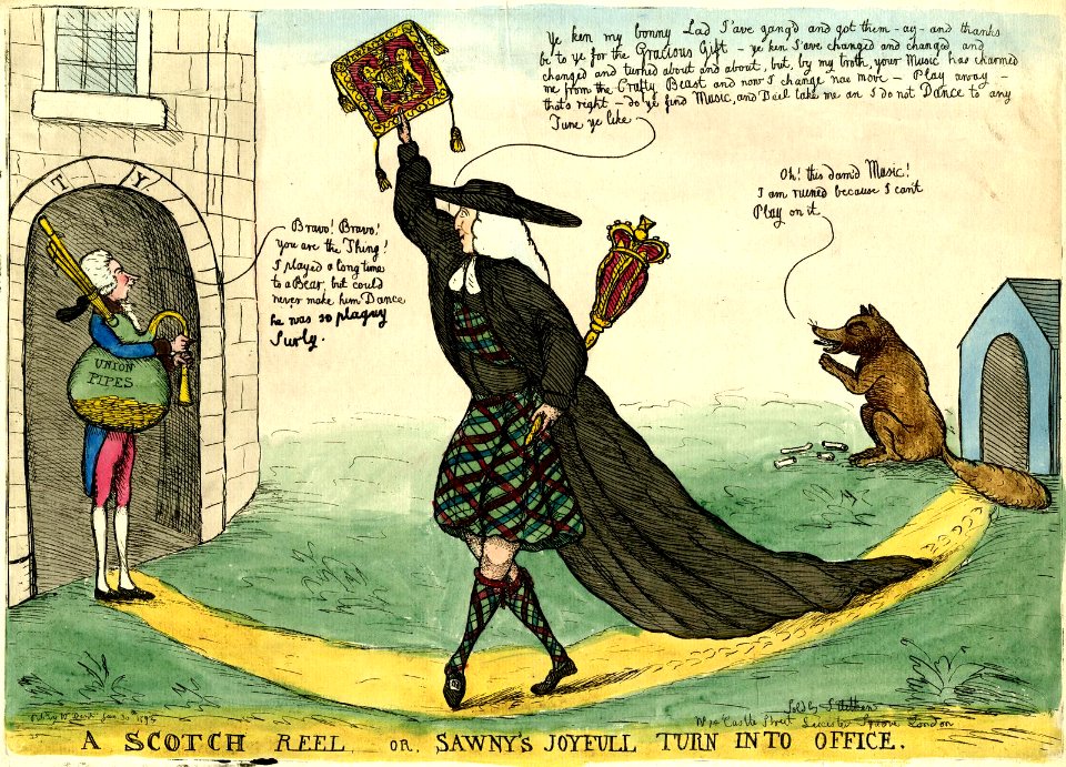A Scotch Reel, or, Sawny's Joyful turn into office (BM 1948,0214.453)