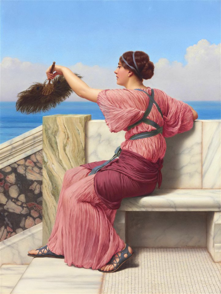 A signal, by John William Godward