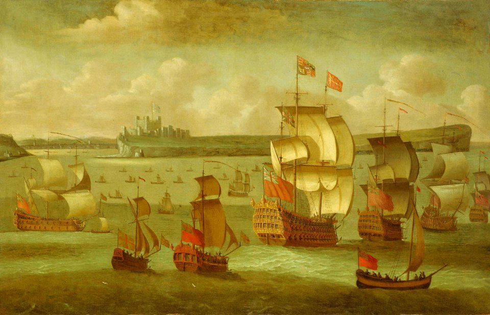 A Ship Flying the Royal Standard with other Vessels off Dover RMG BHC0972