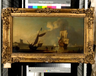 A ship saluting a fort RMG BHC1006