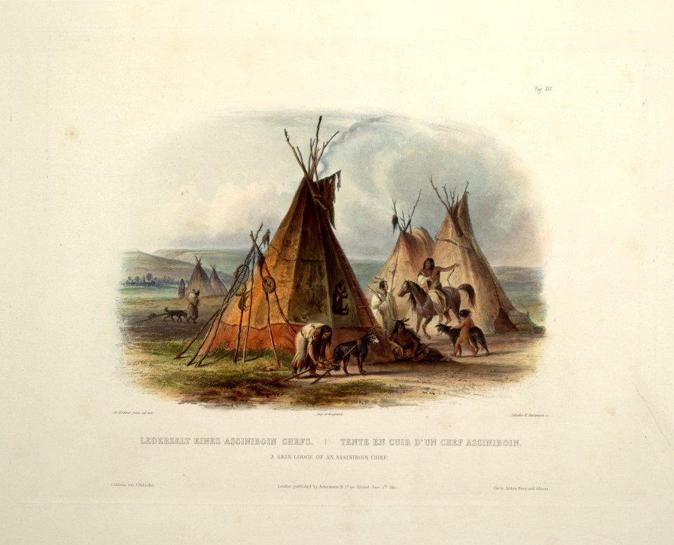 A skin lodige of the Assiniboin chief 0016v
