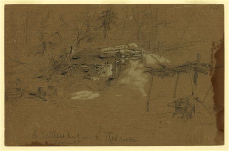 A settlers hut on the Red river LCCN2004660015