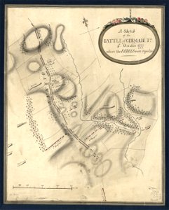 A Sketch of the Battle of German. Tn., 4th. October 1777, where the rebels were repulsed. LOC gm71000932